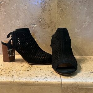 Antonio Melani woven leather sling back sandal.